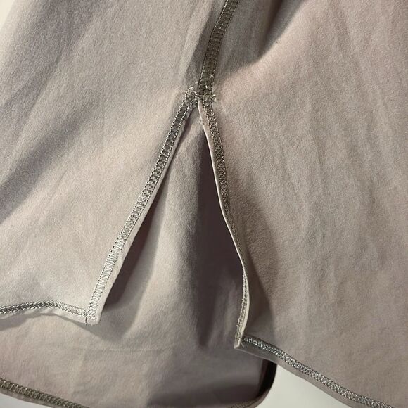 Lululemon- “Venus” Light Grey Racerback Sheer Bottom Built in Bra Top- Size S - Picture 5 of 6